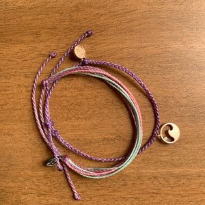 Pura Vida Purple Ocean Wave Bracelet Set